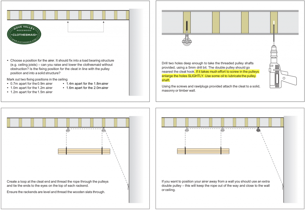 Clothesmaid instructions