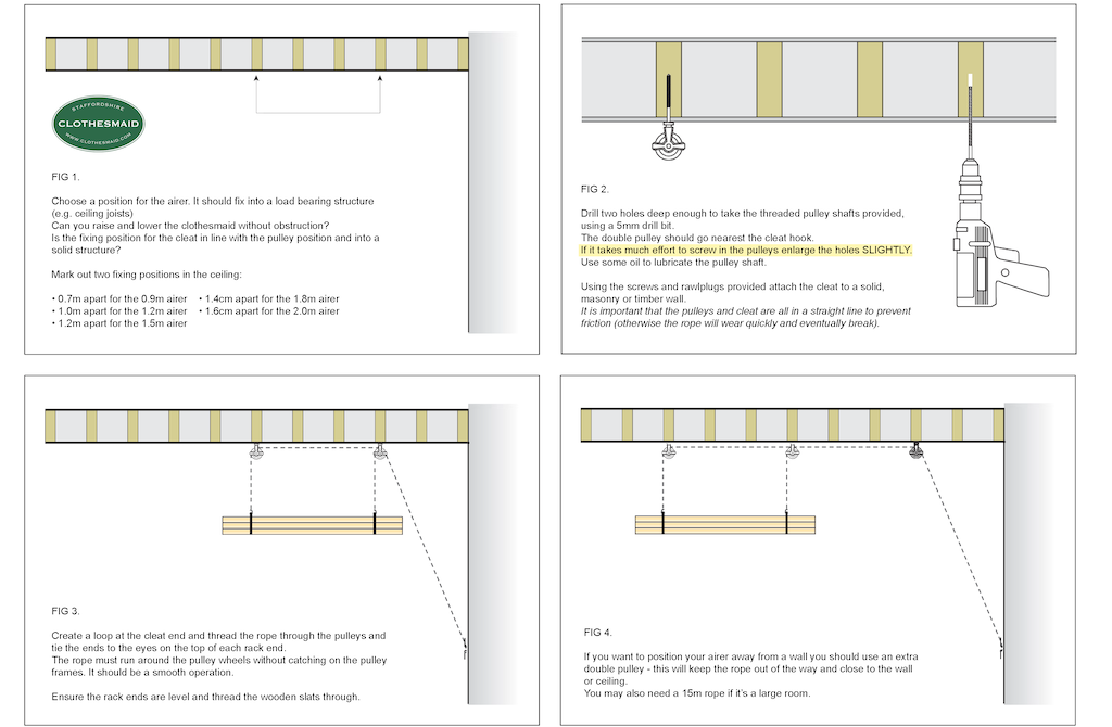 Clothesmaid instructions