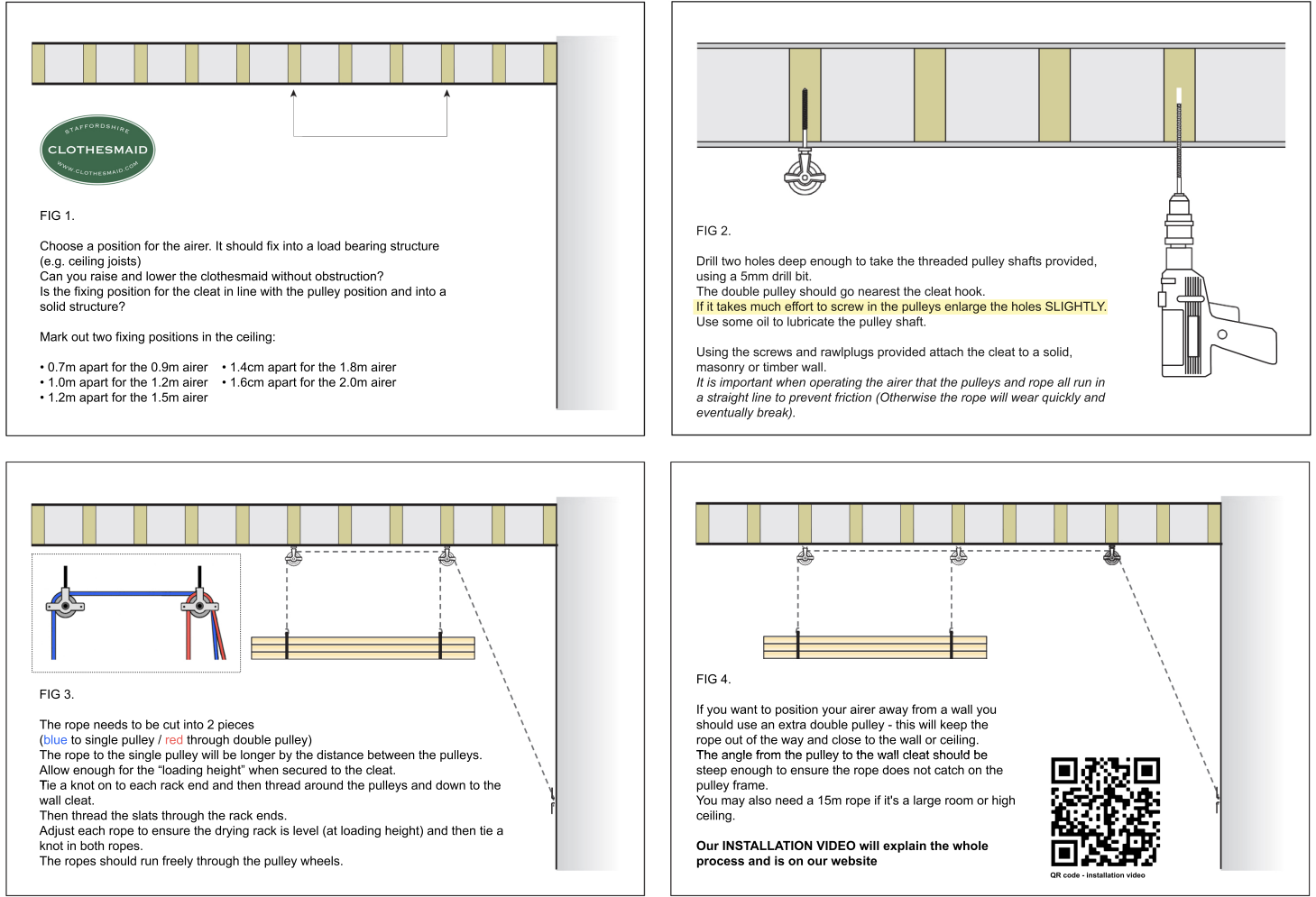 Clothesmaid instructions